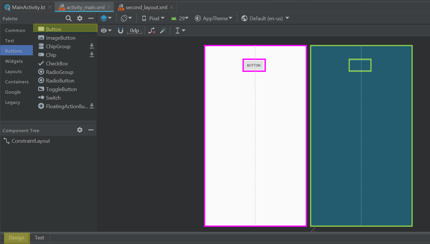 how to use android studio attribute window